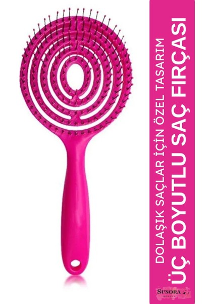 3 Boyutlu Saç Açıcı Tarak Saç Derisine Masaj Yapan Naylon Uçlu 3D Vegan Tarak Çocuklara Uygun