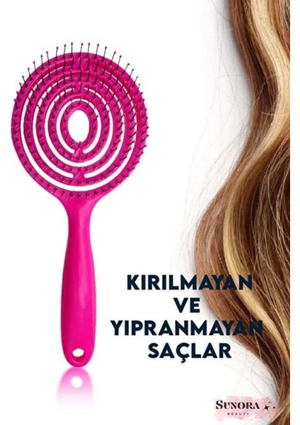 3 Boyutlu Saç Açıcı Tarak Saç Derisine Masaj Yapan Naylon Uçlu 3D Vegan Tarak Çocuklara Uygun modelleri