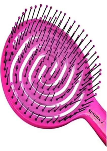 3 Boyutlu Saç Açıcı Tarak Saç Derisine Masaj Yapan Naylon Uçlu 3D Vegan Tarak Çocuklara Uygun
