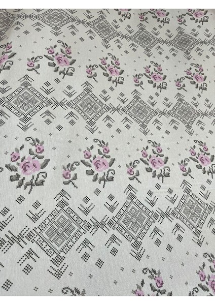 Yüzde Yüz Pamuk Kapıtone Çift Kişilik Pike Seti Kanaviçe