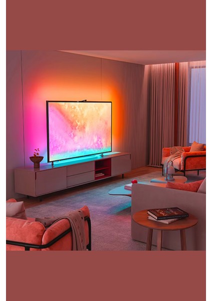 Televizyon Arkası Şerit LED Ambiyans Aydınlatma Ekran Senkronizasyonu Rgb Kameralı (5 Metre) fiyatları