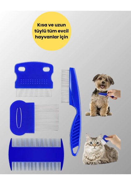 Kedi, Köpek ve Küçük Hayvanlar Için 4 Parça Ergonomik Tarak Takımı fiyatları