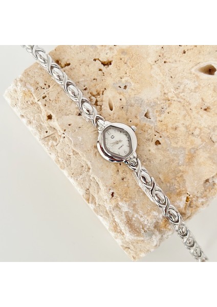 Tuva Gümüş Saat Beyaz