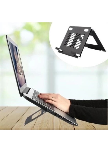 Ayarlanabilir Metal Dizüstü Destek Tabanı Katlanabilir Taşınabilir Laptop Sehpası Standı