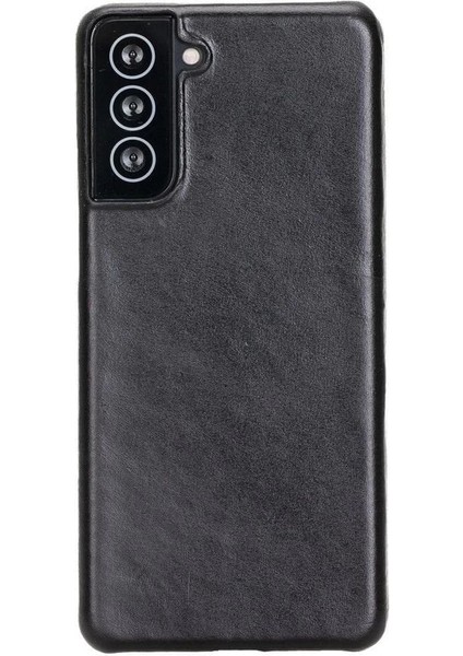 Samsung Galaxy S21 Plus Uyumlu Deri Arka Kapak Uj Rst1 Siyah indirimleri