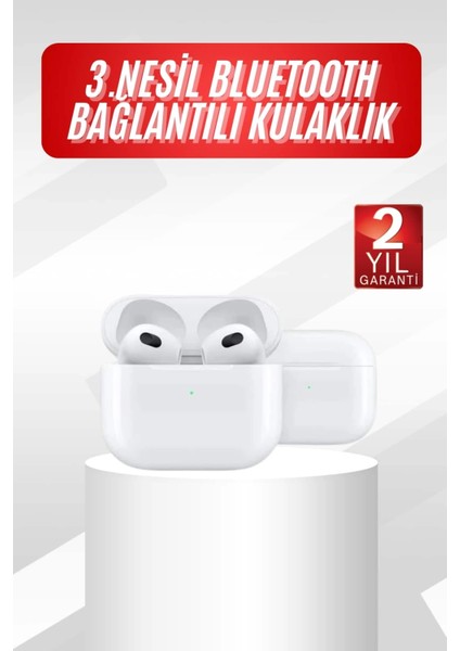 3.nesil Ios Android Uyumlu Bluetooth 5.0 Beyaz Çağrı Cevaplama