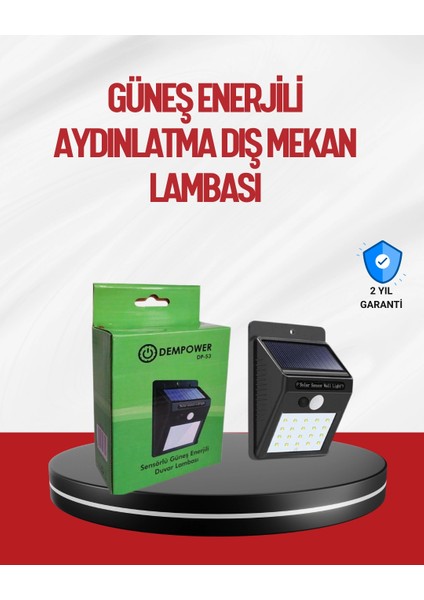 Kablo Gerektirmeyen Güneş Enerjili Dış Mekan Işık – Bahçe ve Koridor Aydınlatması