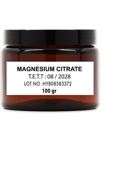Magnezyum Sitrat Toz 100 Gr- Saf ve Etkili Mineral Desteği!