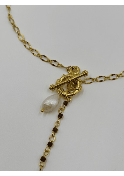 Pearl Of Rebirth No:2 Altın Kaplama Kolye modelleri