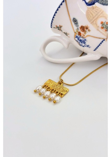 Golden Traces No:1 Altın Kaplama Kolye