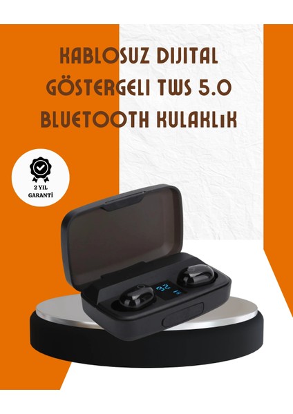Bluetooth V5.0 Parmak Dokunmatik Kontrol Kablosuz Kulaklık Şarj Kutulu Model