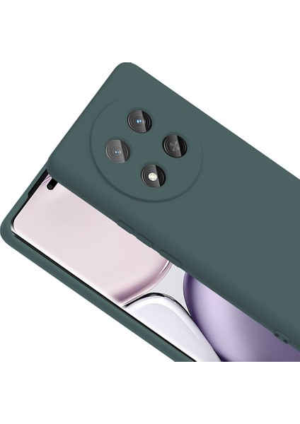 Honor Magic 7 Kılıf Lansman Içi Kadife Kamera Korumalı Mara Silikon Kılıf-Koyu Yeşil modelleri