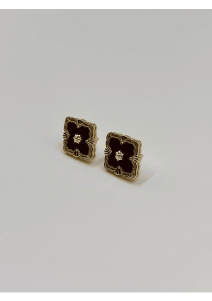 Vivienne No:1 Bordo Çelik Küpe modelleri