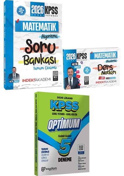 2026 Kpss Matematik Algoritma Soru Matematik Akademisi Ders Notu - Lisans Optimum 5 Deneme