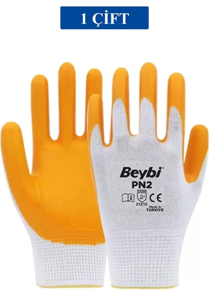 Pn2 Sarı Iş Eldiveni Polyester No:10 Örme Nitril Beybi Royaleks Group - 1 Çift