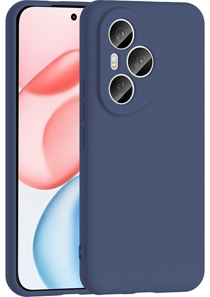 Honor 400 Pro Kılıf Lansman Içi Kadife Kamera Korumalı Mara Silikon Kılıf-Lacivert