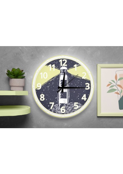 Gece ve Işık Konseptli Modern Denizcilik Saat Tasarımı Sessiz Saat fiyatları