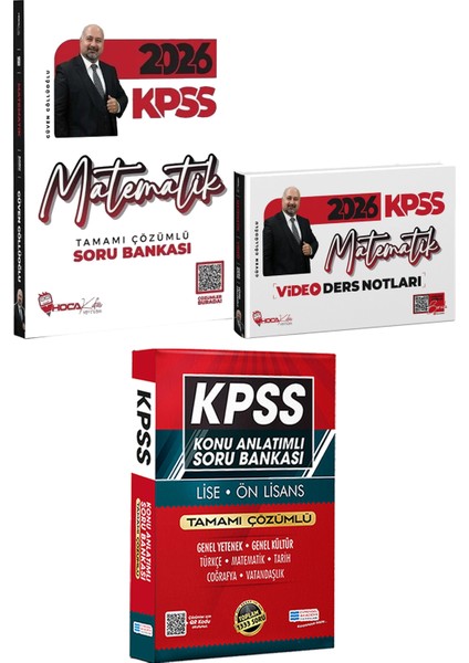 2026 Kpss Matematik Çözümlü Soru Bankası ve Video Ders Notları - Lise Önlisans Konu Ant. Soru