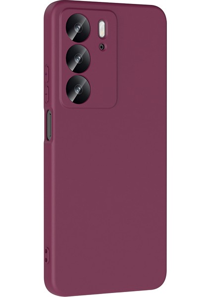 Realme C75 Kılıf Lansman Içi Kadife Kamera Korumalı Mara Silikon Kılıf-Koyu Mor fiyatları