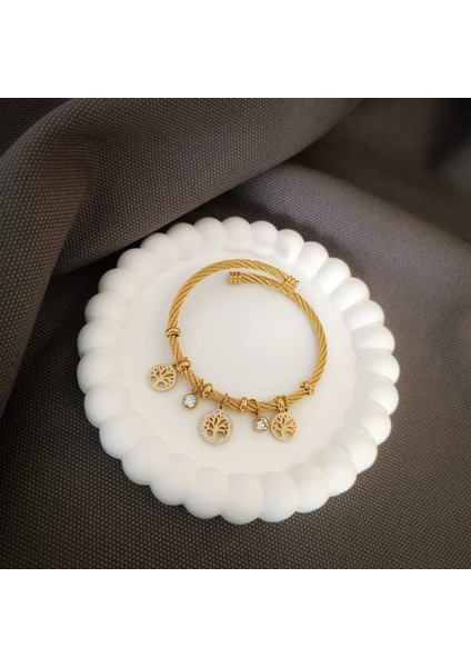 Yaşam Ağacı Charm Çelik Bileklik 316L (Sevgililer Günü Hediyesi) fiyatları