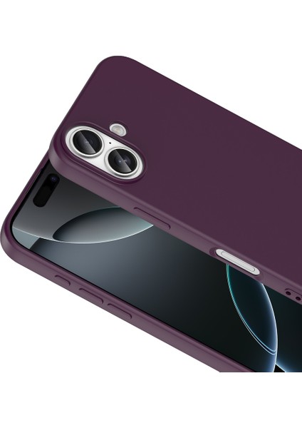 iPhone 17 Kılıf Lansman Içi Kadife Kamera Korumalı Mara Silikon Kılıf-Koyu Mor modelleri