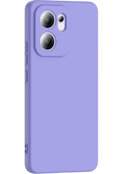 Oppo Reno 13F 5g Kılıf Lansman Içi Kadife Kamera Korumalı Mara Silikon Kılıf-Lila fiyatları