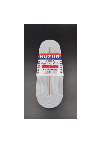 Beyaz - 2.5cm Paça Lastik Geniş 10MT.