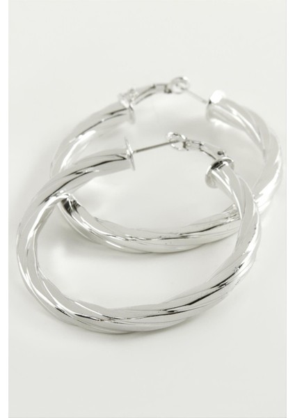 Burgulu Halka Küpe 5 cm