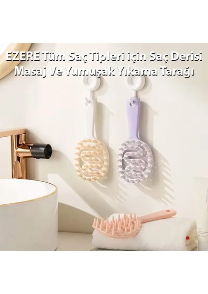 Ezere Tüm Saç Tipleri Için Saç Derisi Masaj ve Yumuşak Yıkama TARAĞI-(1903) fiyatları
