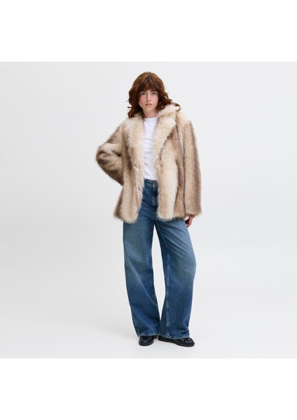 Kadin Suni Kürk Spread Yaka Ceket - Emmi fiyatları