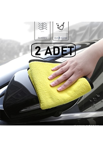 2 Adet Yünlü Hassas Araba Yıkama Oto Temizlik Bezi 30 cm x 30 cm fiyatları