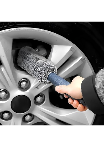 Microfiber Temizleme Fırçası Mikrofiber Araba Jant Temizleme Fırçası Araç Motosiklet Lastik Bakım ve Yıkama Süngeri