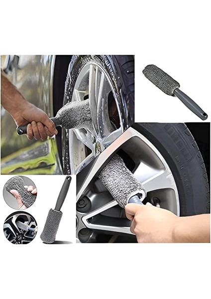 Microfiber Temizleme Fırçası Mikrofiber Araba Jant Temizleme Fırçası Araç Motosiklet Lastik Bakım ve Yıkama Süngeri fiyatları