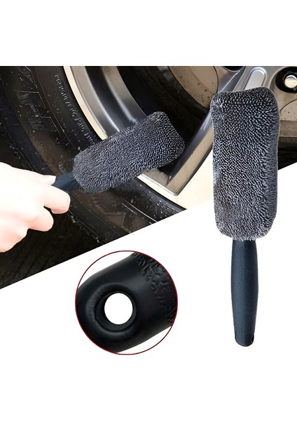 Microfiber Temizleme Fırçası Mikrofiber Araba Jant Temizleme Fırçası Araç Motosiklet Lastik Bakım ve Yıkama Süngeri