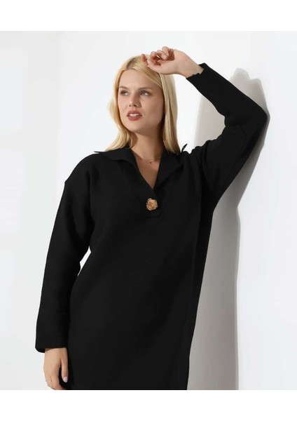 Şehir Işıltısı Yırtmaçlı Midi Triko Elbise fiyatları