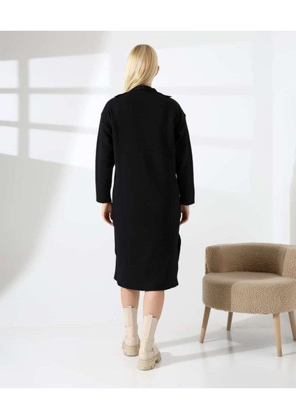 Şehir Işıltısı Yırtmaçlı Midi Triko Elbise indirimleri