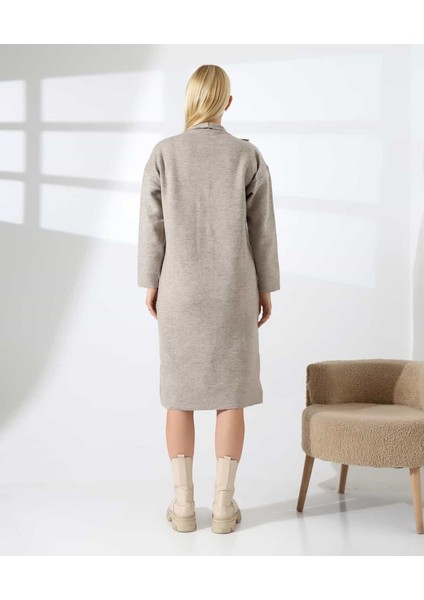 Şehir Işıltısı Yırtmaçlı Midi Triko Elbise indirimleri