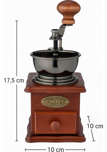 Kahve Değirmeni – 55 cc Hacim, 10 x 10 x 17,5 Cm, Paslanmaz Çelik Bıçaklı, Ayarlanabilir Öğütme fiyatları