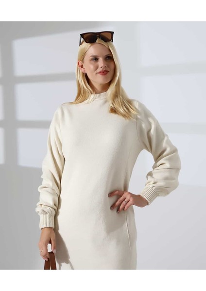 Yüksek Yaka Midi Örme Triko Elbise fırsatları