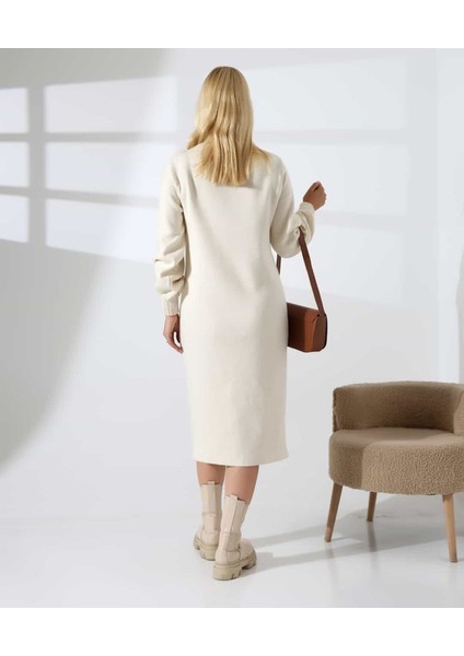 Yüksek Yaka Midi Örme Triko Elbise indirimleri