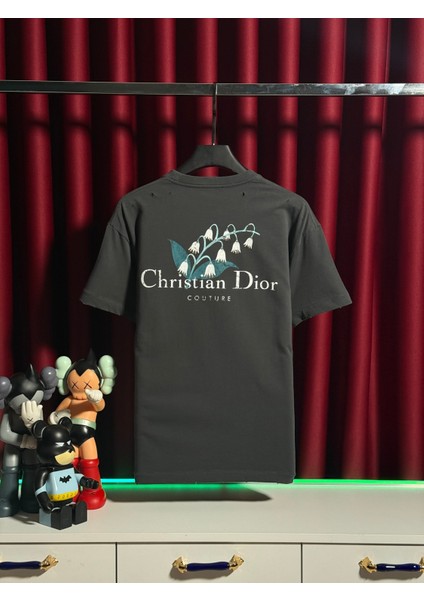 Cdr Sırt Logo Detaylı Oversize Antrasit Erkek T-Shirt - Yüksek Kalite - Kaliteli Üretim modelleri