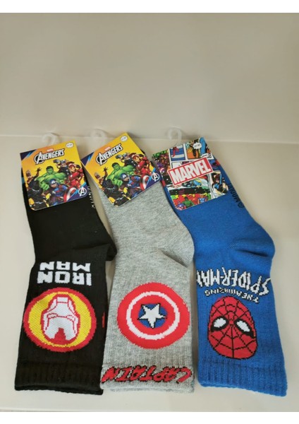 Marvel Çocuk Çorap 3'lü