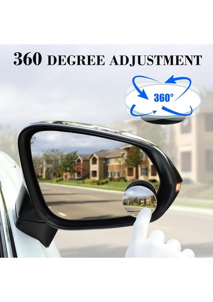 Araçlar Için Ayarlanabilir Kör Nokta ve Geniş Açılı Ayna Çerçevesiz 2'li indirimleri