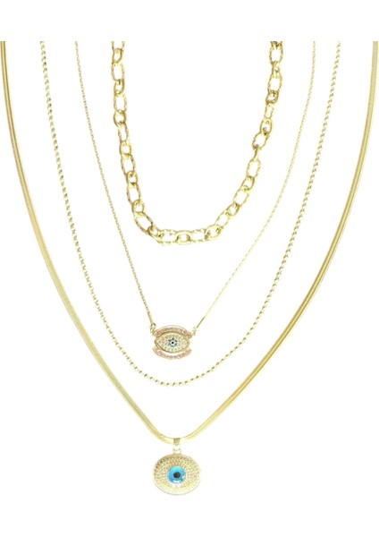 Göz Nazar 4’lü Kolye Seti