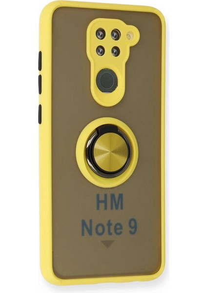 Xiaomi Redmi Note 9 Kılıf Montreal Yüzüklü Silikon Kapak - Sarı fiyatları