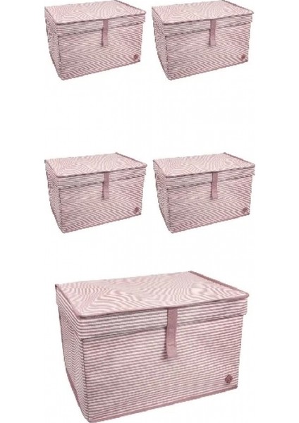 Düzenleyici Kutu Organizer Cırtlı Saklama Hurç Maxi Boy 30cm X 40cm X 50cm (5 Adet)