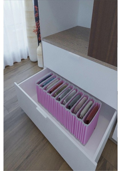 11 Bölmeli Dolap Ve Çekmece Içi Düzenleyici Akordiyon Organizer M-00500 (6 Adet)