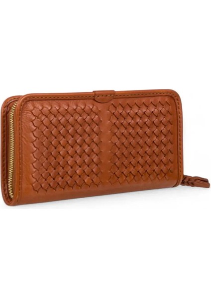 Unisex El Yapımı Çok Bölmeli Fermuar Kapamalı Saç Örgü Hakiki Deri Cüzdan Hota fiyatları