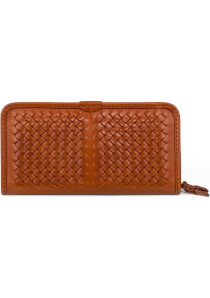 Unisex El Yapımı Çok Bölmeli Fermuar Kapamalı Saç Örgü Hakiki Deri Cüzdan Hota modelleri