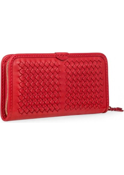 Unisex El Yapımı Çok Bölmeli Fermuar Kapamalı Saç Örgü Hakiki Deri Cüzdan Hota fiyatları